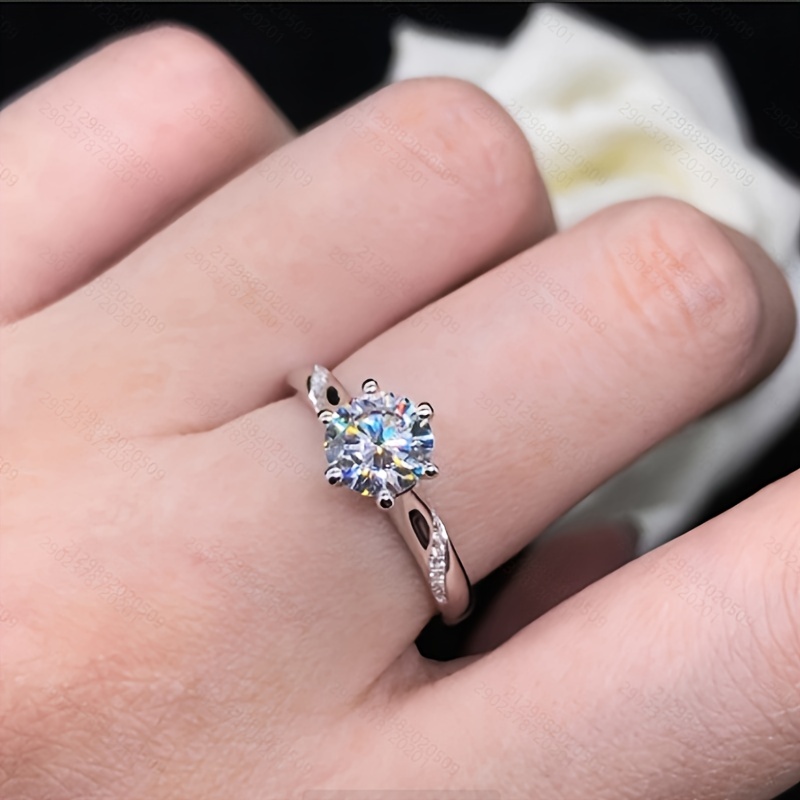 Couple's Moissanite Wedding Band in S925 Silver